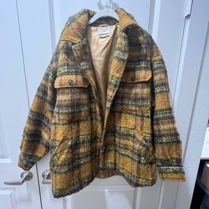 Urban Outfitters Plaid Wool Shacket Oversized Size M